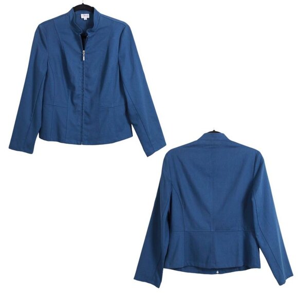 Cleo Blue Skirt Blazer Suit Set - Picture 2 of 16